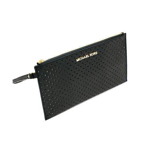 michael kors black zip clutch bag|Michael Kors wristlet on sale.